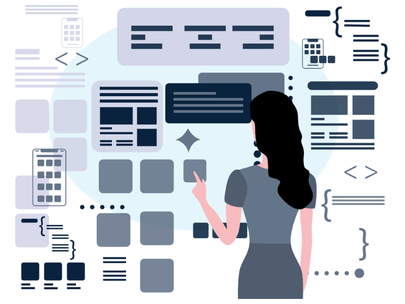 Custom digital marketing strategy interface illustration, SEO and branding concept, Mellon360° Marketing Agency visuals, Web design, content creation, online advertising, marketing solutions, digital marketing expertise.